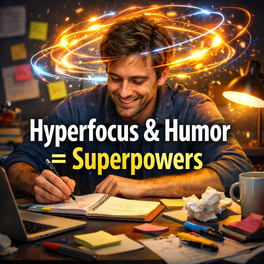 Hyperfocus & Humor: The Hidden Superpowers of Adults with ADHD 🔍